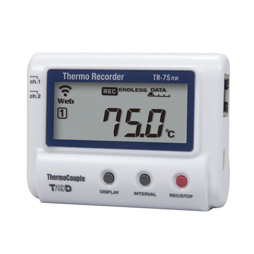 TandD TR-75NW Ethernet LAN Thermocouple Data Logger