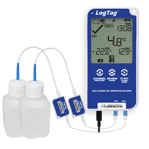 LogTag UTRED30-WIFI Wireless Vaccine Monitoring Kit with CP100 Smart Probes