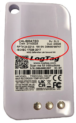 Calibration Date Calibration Date
